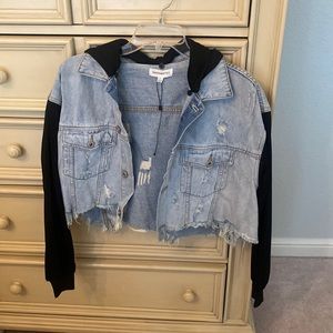 Hoodie denim jacket